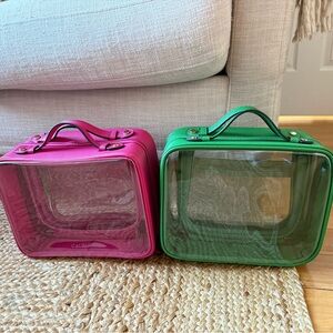 Calpak Large Makeup Cases Set / Pink and Green